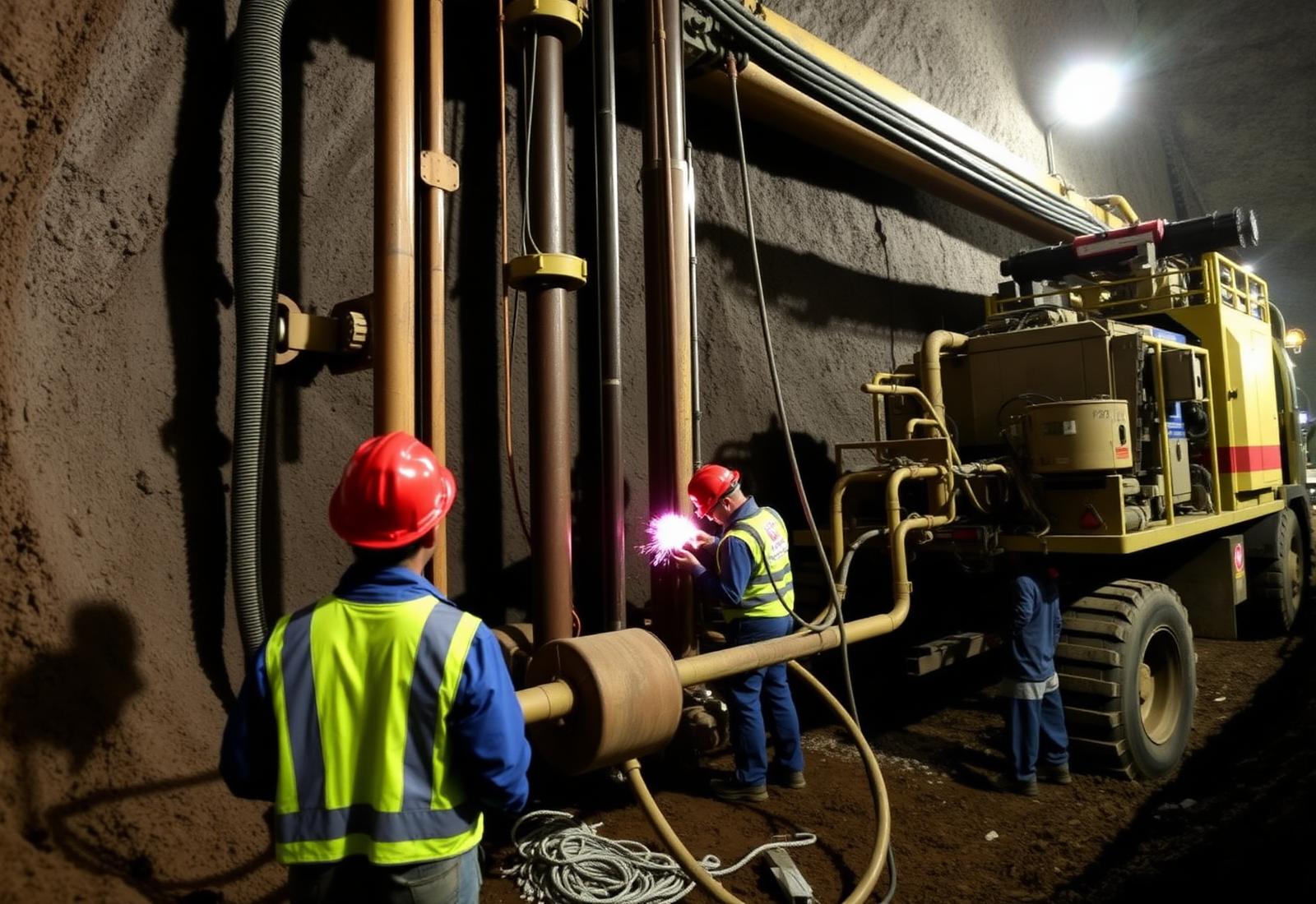 Underground directional drilling crew